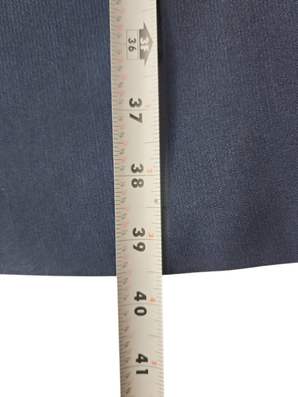 Quiet Luxury Anne Klein Navy Fit Flare Square Neck Dress 3/4 Sleeve Size 2 - Picture 13 of 16